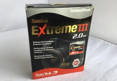 Retail SanDisk 2GB Extreme III CompactFlash CF 20 MB/s (SDCFX3-2048-901) - Image 1 of 2