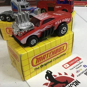 1972 MATCHBOX SUPERFAST #48 RED RIDER 57 CHEVY BIG BLOCK 1/64 MIP ENGLAND - Foto 1 di 7