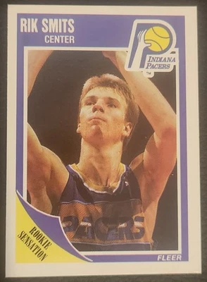 1989-90 Fleer Basketball Rik Smits #68 (RC) Indiana Pacers - Image 1 of 2