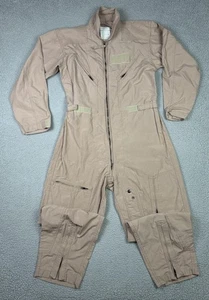 CWU-27/P Flyers Coveralls Mens 44R Tan Aramid Nomex Flight Suit Military USAF - Picture 1 of 19