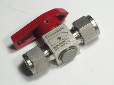 1- Válvula de enchufe ventilada de acero inoxidable Swagelok, tubo OD de 3/8", SS-6P4V Foto 1 de 4