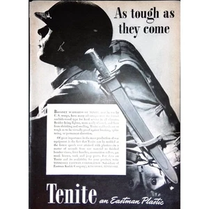 1942 Print Ad Eastman Kodak Plastics As Tough as They Come 8x11.5 Patriotic - Bild 1 von 3