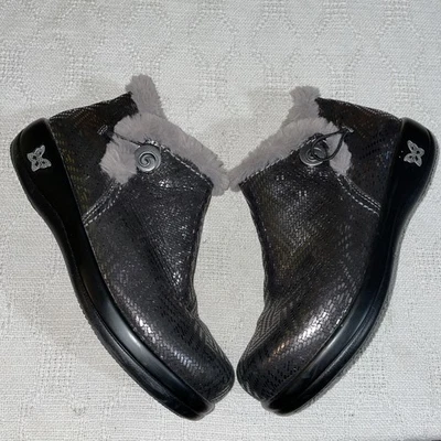 Botines Alegria para mujer talla 41 EE. UU. 10 M cuero peltre salir de fiesta  Foto 1 de 4