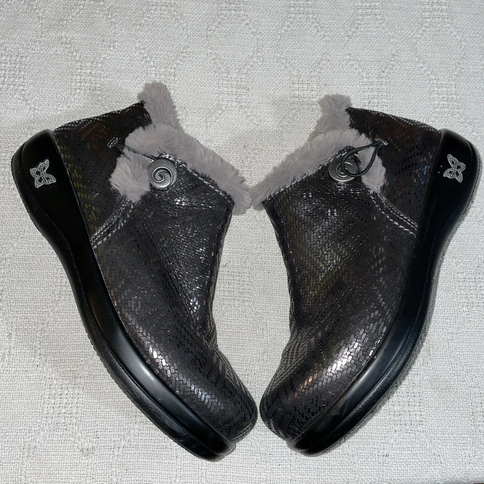 Botines Alegria para mujer talla 41 EE. UU. 10 M cuero peltre salir de fiesta  Foto 1 de 4