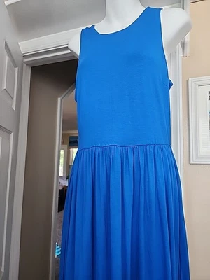 Venus Maxi Sundress Sleeveless Tank Royal Blue Size Small with Pockets NEW - Image 1 of 4