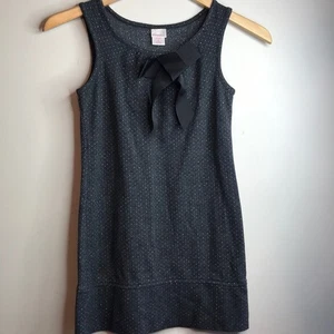 Xhilaration Girls Size M Black and Grey Target Brand Holiday Dress Bow - Picture 1 of 2