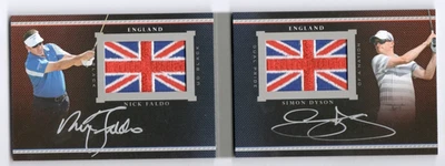2014 Upper Deck Exquisite Pride of a Nation Auto Nick Faldo Simon Dyson 21/35 - Image 1 of 2
