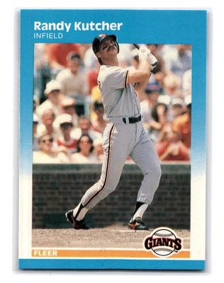 1987 Fleer Glossy #276 Randy Kutcher - San Francisco Giants - Image 1 of 2