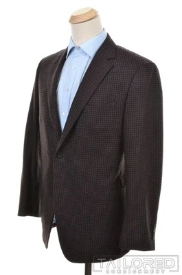 SAMUELSOHN Red Black Plaid Check CASHMERE WOOL Blazer Sport Coat Jacket - 42 R - Image 1 of 4