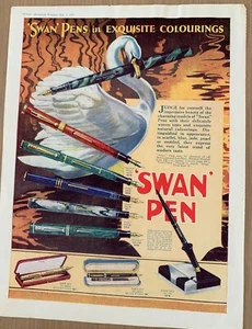 1931 SWAN PEN ADVERT - from "PUNCH" MAGAZINE - Picture 1 of 5