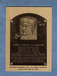 JOHN CLARKSON, Braves/Beaneaters~Cubs~Spiders~Ruby Legs HOF METAL plaque-card