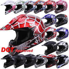 Dot Motocross Helmet Dirt Bike Offroad Mx Atv Racing Bmx +/Goggles/Gloves