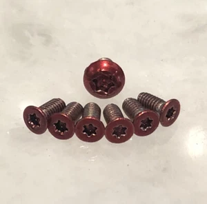 Tornillos Torx de pivote rojo translúcido y mango para cuchillo tenaz Spyderco - 7 piezas - Imagen 1 de 8