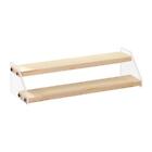 Acrylic Riser Shelf Shop Counter Display Stand Wooden Rack Shelf for
