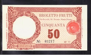 Buono D'Acquisto Broletto Frutti Novara 1976 50 Lire - Imagen 1 de 1