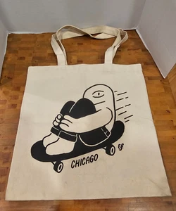 Madewell Canvas Transport Tote Chicago Skateboard Theme Rare - Picture 1 of 12
