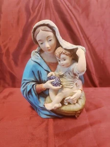 Madonna & Child Figurine Numbered Ltd Edition Vtg Jesus Mother With Photo Print - Picture 1 of 18