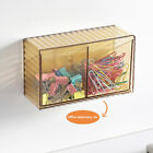 Wall Mounted Storage Boxes Dustproof Bathroom Organizer For Cotton Swabs Makeup
