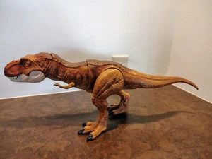 JURASSIC WORLD STOMP AND STRIKE TYRANNOSAURUS T-REX DINOSAUR FIGURE W/SOUND - Picture 1 of 8