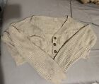 urban outfitters cream cropped chunky knitted cardigan