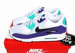 Nike Air Max 90 Essential Grape Purple Hyper Jade UK 5 9 10 11 US AJ1285-103 New - Picture 1 of 12
