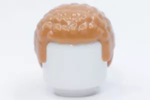 NUEVO LEGO® Turrón Medio Minifigura Pieza de Pelo - Textura Enrollada 60277, 60317 - Imagen 1 de 2