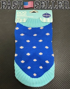 Blueberry Pet Polka Dot Prince Designer Dog Sweater - Royal Blue, X-Small (8.5”) - Picture 1 of 8