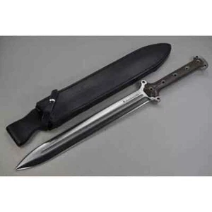 CUSTOM HANDMADE D2 STEEL FULL TANG SINGLE HANDED SWORD SURVIVAL SHORT SWORD - Picture 1 of 3