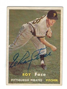 Autographed 1957 Topps ELROY FACE Card #166 - w/COA  - Picture 1 of 1