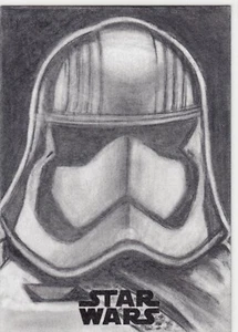 2018 Star Wars The Last Jedi Series 2 Sketch Card Stormtrooper Sebastian Cortez - Picture 1 of 2