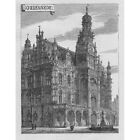 BELGIQUE Mairie à Audenarde - Impression Antique 1871