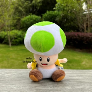 Anime Super Mario Green Toad 7" Plush Game Stuffed Toy Cartoon Soft Doll - Picture 1 of 4