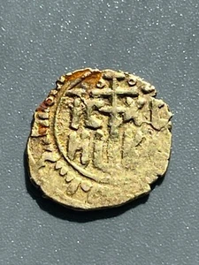 ITALY, Norman Sicily - Messina. William I, Gold Tari W. 1.04 gram Cross Scarce - Picture 1 of 4