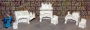 DIY 25mm - 32mm UnPainted 3 Desks - Works with Dwarven Forge,D&D, DnD - Picture 1 of 1