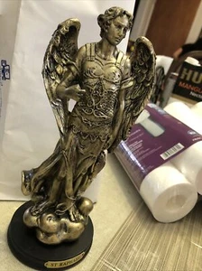 SAINT RAPHAEL PRIESTS BRONZE STATUE NO BOX BUT NO SCRATCH EITHER - Picture 1 of 12