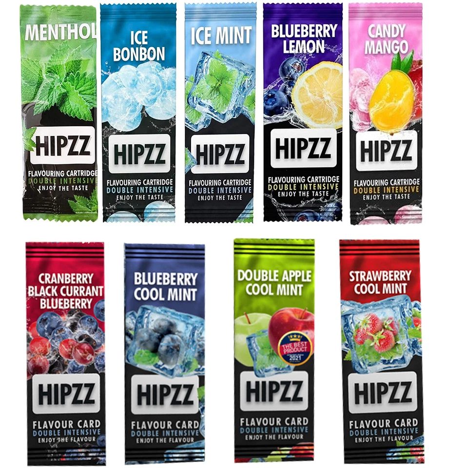 Aromakarten Hipzz verschiedenen Sorten Flavor Cards Aroma King / Rizla