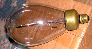 RARE BIG 9" Nov 22 1904 Antique Edison Mazda Light Bulb WORKS! - Picture 1 of 24