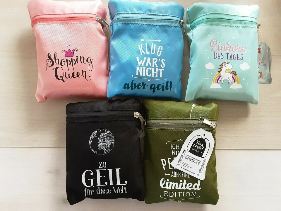 La Vida Turnbeutel Rucksack mit verschiedenen Sprüchen zusammenfaltbar NEU