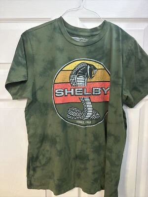Camiseta SHELBY Cobra tamanho L Veneza CA retrô exército verde estampa tie-dye corrida  - Imagem 1 de 4