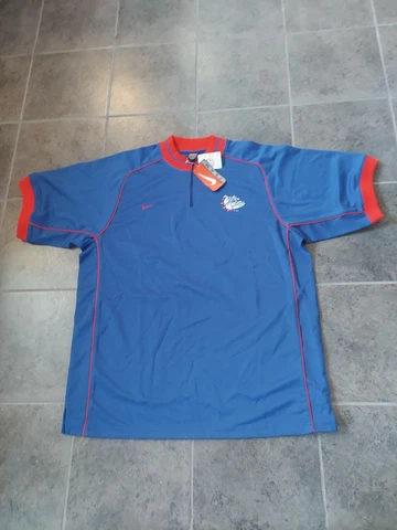NWT NIKE GONZAGA BULLDOGS ZAGS SHORT SLEEVE THROWBACK WARMUP PULLOVER NCAA XL Cover