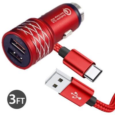 Cable Cargador Coche Rápido USB Tipo C para iPhone 16 15 14 13 Pro Max/Galaxy S24 S25 Foto 1 de 4