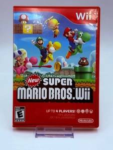 New Super Mario Bros. Wii Nintendo Wii Multijugador CIB Completo - Imagen 1 de 5