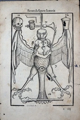 EVANGELIST JOHANNES ARS MEMORANDI HOLZSCHNITT MNEMOTECHNIK ROSENHEIM 1510 - Image 1 of 4