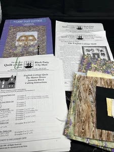 Block Of The Month English Cottage Quilt Kit Incl. Patterns Fabric Read - Picture 1 of 24