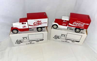 Ertl American Classic Models COCA COLA & DIET COKE Freight Truck Banks Lotof 2 - Image 1 of 4