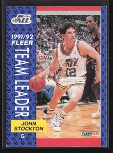 1991-92 Fleer #397 John Stockton - Picture 1 of 2