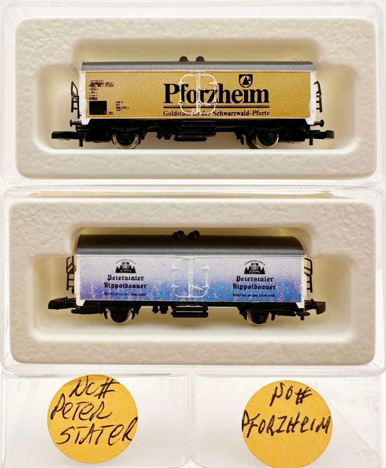 MARKLIN Z SCALE INDUSTRY PRINTED  2 COLLECTOR Refrigerator Cars Marklin Boxs  C8 - Image 1 of 1