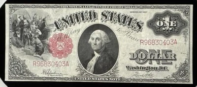 1917 $1.00 Bill FR#36 Legal Tender Note R96830403A Red Seal. UV Test Pass. Real - Image 1 of 4