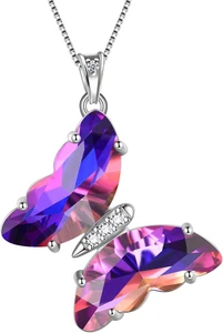 Butterfly Necklace Earrings Ring Bracelet - Women 925 Sterling Silver Animal ... - Picture 1 of 1