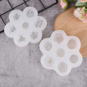 Flower Silicone Molds Chocolate Cake Baking Mold Handmade Candle Making Tools - Picture 1 of 14